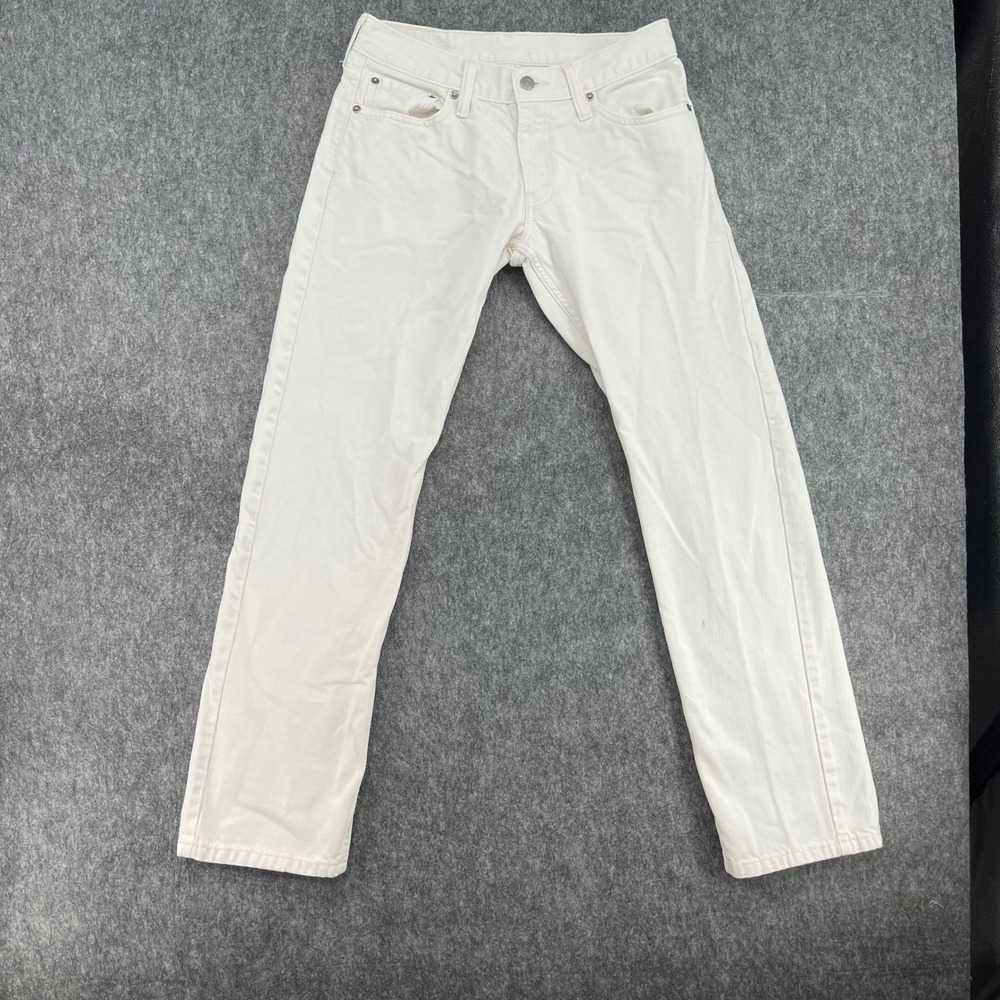 Levis 514 Jeans Mens 28x28 White Denim Slim Straight Bundle of 2